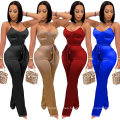 OEM China Factory Fall Autumn Sexy Jumpsuits Corset Bodycon Club Clothing Red Jumpsuit